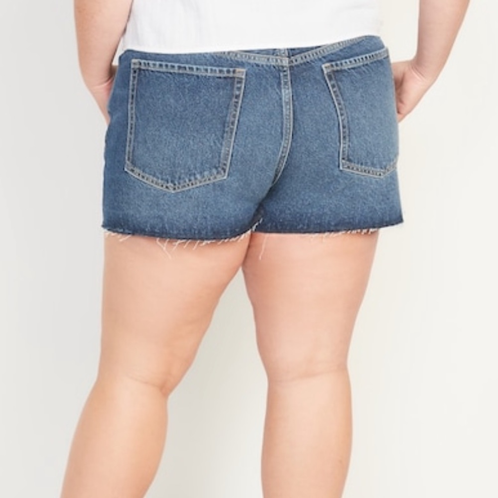 High waisted no stretch denim short. 3 inch inseam